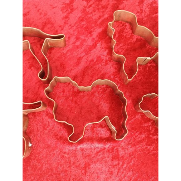 Set Of 5 Vintage Dog-Shaped Metal Cookie Cutters Baking Crafts - Picture 5 of 6